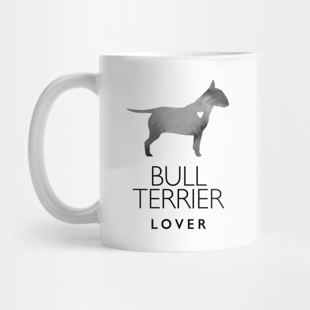 Bull Terrier Dog Lover Gift - Ink Effect Silhouette by Elsie Bee Designs